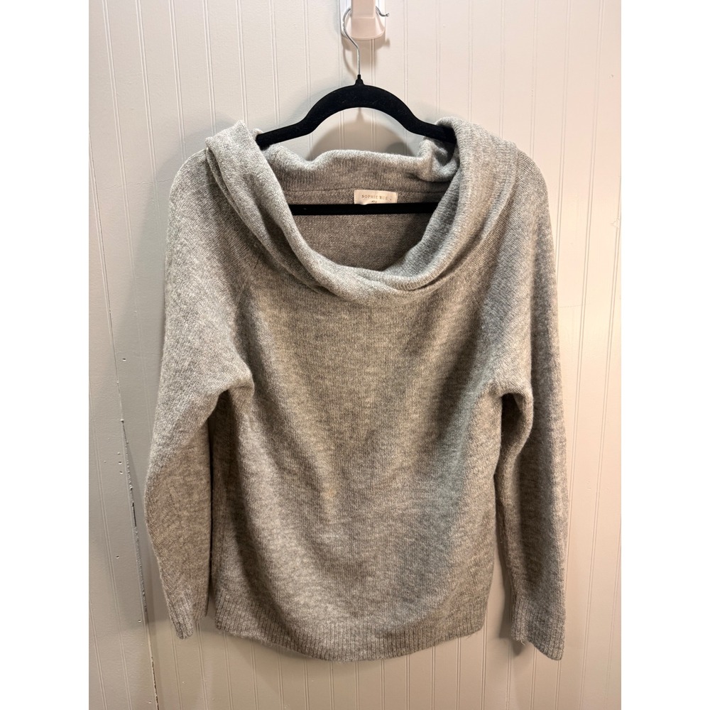 Sophie Rue Womens Grey Cowl Neck Knit Pullover Sweater Size Small Heathered